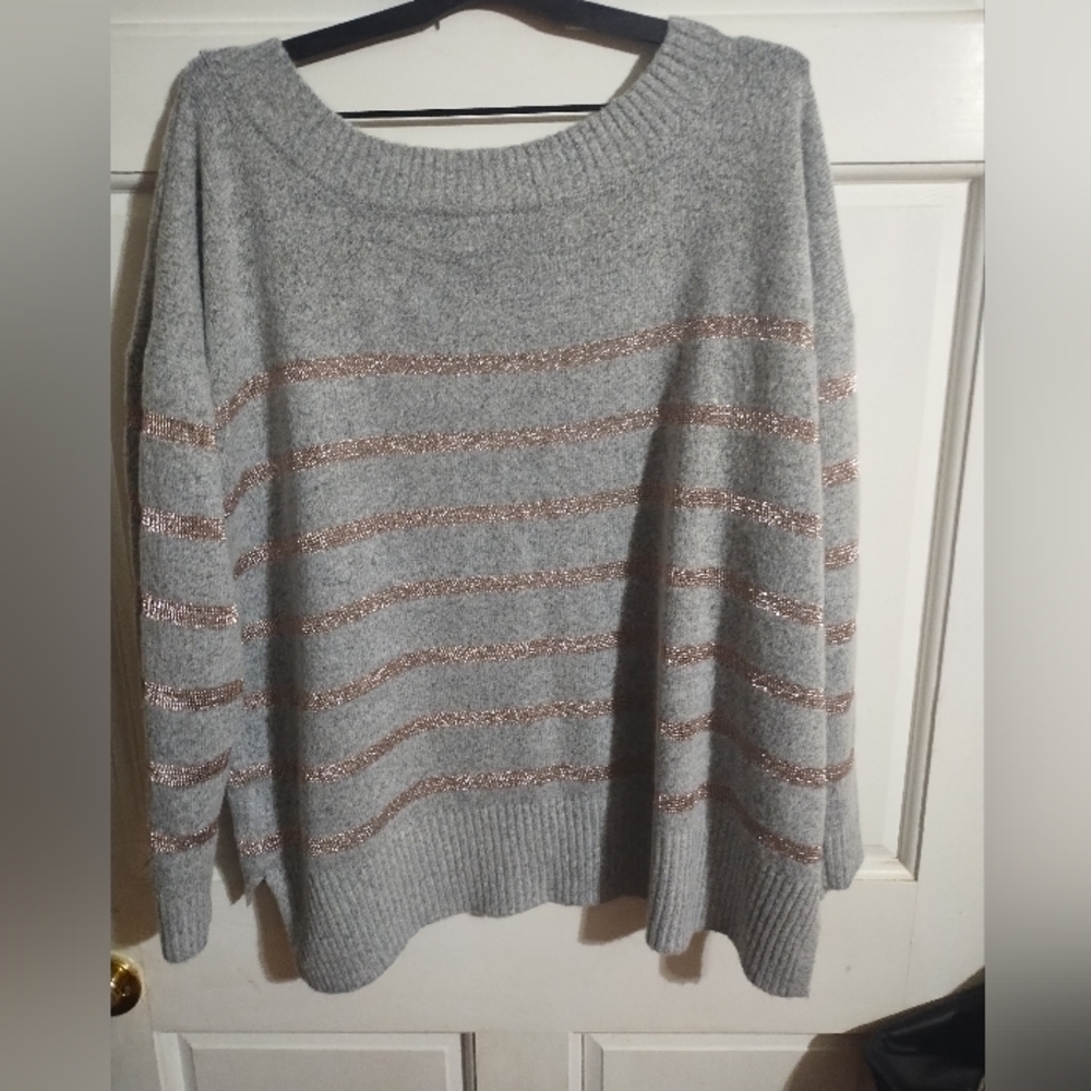 Lane Bryant mohair blend knit and metallic Sparkle Sweater Tunic sz 18/20 - Picture 5 of 6